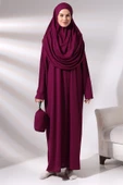 Tek Parça Namaz Elbisesi - Fuşya - 5015 - 1