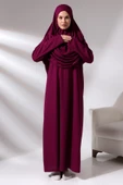 Tek Parça Namaz Elbisesi - Fuşya - 5015 - 6