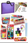 Öğrenci Boyama Seti 11 Parça 1 Paket 35x50 Resim Çantası Resim Defter Fatih Sulu Boya Kuru Boya Pastel Boya Keçeli Kalem - 5