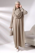 Tek Parça Namaz Elbisesi - Vizon - 5015 - 1