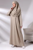 Tek Parça Namaz Elbisesi - Vizon - 5015 - 3