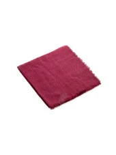 Flamlı Kare Pamuklu Örtü  - Bordo thumbnail 1