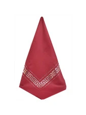 Pano Desenli Varaklı Kırmızı Örtü thumbnail 1