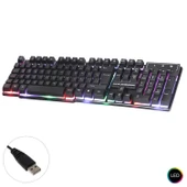 KABLOLU OYUNCU KLAVYE Q LEDLİ HADRON HN-856 - 1