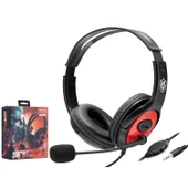 HADRON KR-GM701 Kablolu Oyuncu Kulak Üstü Kulaklık 3.5mm Jack Mikrofonlu - 1