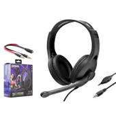 HADRON GM-040 Kablolu Oyuncu Kulak Üstü Kulaklık 3.5mm Jack Mikrofonlu - 1