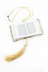 Kadife Kaplı Mini Kur'an-ı Kerim Gold thumbnail 3
