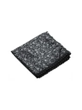 Fistolu Kare Pamuklu Örtü  - Siyah thumbnail 1