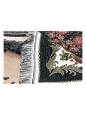 Lüks Gülce Şönil Seccade Siyah thumbnail 4