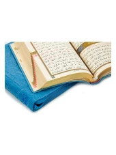 Benim Kuranım - Sade Arapça - Çanta Boy - Mavi - Kılıflı - Mühürlü - Bilgisayar Hatlı thumbnail 4