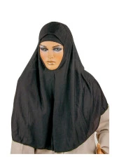 Boneli Hazır Başörtü Takımı Siyah -1154 thumbnail 3