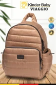 Kinder Baby Viaggio Termal Biberon Çantalı ve Alt Açma Pedli Bej Bebek Bakım Çantası - 1