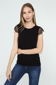 DRR Moda Dantelli Yarım Kol Bluz - 5