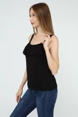 DRR Moda Geniş Askılı Volanlı Bluz - 3