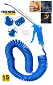 15 Metre  Uzun Hava Tabancası Yeni Nesil  Spiral Hava Hortumu Kompresör Hava Tabancası Set-15 METRE - 3
