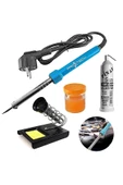 Full Takım 60w Lehim Makinesi - Kalem Havya -Leyim Tel -Pasta Stand -Silikon Tabancası,Lehim Pompası - 2