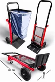 Pratik Genel Kuklanım Yükseklik Ayarlı Çok Amaçlı El Arabası Yük Taşıma Arabası thumbnail 1