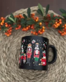 Siyah Kurşun Asker Figürlü Yılbaşı Özel Seramik Kupa/bardak thumbnail 1