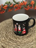 Siyah Kurşun Asker Figürlü Yılbaşı Özel Seramik Kupa/bardak thumbnail 2