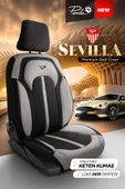 Panda Kılıf Panda Sevılla Serısı Keten Kumaş Oto Koltuk Kılıfı - Tam Set - 6