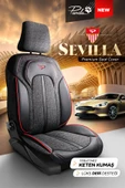 Panda Kılıf Panda Sevılla Serısı Keten Kumaş Oto Koltuk Kılıfı - Tam Set - 4