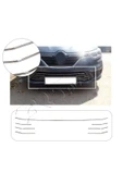 BRSPLAST  Renault Megane 4 Uyumlu 2016-2020 Krom Ön Tampon Çıtası 7 Parça Paslanmaz Çelik - 1