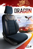 PANDA DRAGON SERİSİ DOKUMA KUMAŞ OTO KOLTUK KILIFI - TAM SET - 2