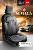 Panda Kılıf Panda Sevılla Serısı Keten Kumaş Oto Koltuk Kılıfı - Tam Set thumbnail 2