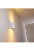 fullreyon Çift Yönlü Kare Beyaz Kasa Bahçe, Balkon, Teras, Kamelya, Veranda Apliği, İç ve Dış Mekan Armatür - 4