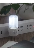 fullreyon 2 Adet 1 Watt Beyaz Işık, Çok Kaliteli, Fişli, Aç - Kapa Düğmeli Gece Lambası, 8 Cm Gece Lambası - 4