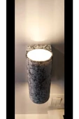 sekizgen led Mermer Desenli 14 watt Ledli Çift Yönlü Dış Ve Iç Mekan Uyumlu Dekoratif Aplik - 5