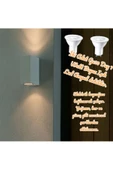 fullreyon 14 Watt Beyaz Kasa  Beyaz Işık Çift Yönlü İç ve Dış Mekan Armatür, Bahçe Duvar Aydınlatma Apliği - 5