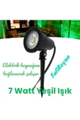 fullreyon Elektrikle Çalışır, 7 Watt YEŞİL IŞIK Kazıklı Bahçe Armatürü, Çim Çiçek, Ağaç Aydınlatma Led Armatür - 1