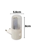 fullreyon 2 Adet 1 Watt Beyaz Işık, Çok Kaliteli, Fişli, Aç - Kapa Düğmeli Gece Lambası, 8 Cm Gece Lambası - 2