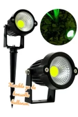 fullreyon Elektrikle Çalışır, 7 Watt YEŞİL IŞIK Kazıklı Bahçe Armatürü, Çim Çiçek, Ağaç Aydınlatma Led Armatür - 3