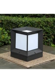 ÖZESEN Kare Küp Setüstü Bahçe Aydınlatma Armatürü Siyah Plastik thumbnail 2