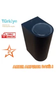 Ferstar Aydınlatma Siyah Kasa Amber Rengi Çift Yönlü Dekoratif Duvar Aplik - 1