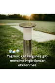 fullreyon 10 Watt Beyaz Işık, Antik Eskitme 41 Cm, E27 Duylu Mantar Aplik, Bahçe, Çim, Teras, Duvar Armatürü - 4