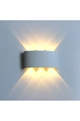 fullreyon 10 Watt, AMBER IŞIK Led Armatür, Modern Işık Desenli Aplik, Haiti Desen Armatür, İç Dış Mekan Aplik - 3