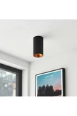 fullreyon 10 x 6 Cm Metal Kasa 7 Watt AMBER IŞIK Gu10 Duy Sıva Üstü Tavan Armatürü Modern Metal Tavan Aplik - 6