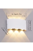 fullreyon 10 Watt, AMBER IŞIK Led Armatür, Modern Işık Desenli Aplik, Haiti Desen Armatür, İç Dış Mekan Aplik - 5