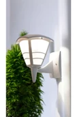fullreyon E27 Duylu, 10 Watt Beyaz Işık Led Ampul Dahil, BEYAZ KASA İç ve Dış Mekan Bahçe, Balkon Apliği - 8