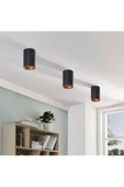 fullreyon 10 x 6 Cm Metal Kasa 7 Watt GÜNIŞIĞI Gu10 Duy Sıva Üstü Tavan Armatür Metal Tavan Aplik siyah - 3