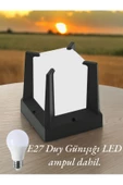 fullreyon Günışığı Ampul Dahil E27 Duy Bahçe Duvar Armatürü, Modern Yeni Tasarım Dekoratif Set Üstü Aplik - 1