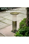 fullreyon Antik Eskitme, 41 Cm, E27 Duylu Dekoratif Set Üstü Mantar Aplik, Bahçe, Çim, Teras, Duvar Armatürü - 2