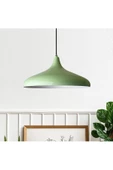fullreyon Modern Metal Sarkıt, Salon, Hol, Mutfak Avizesi, Fıstık Yeşili Metal Avize 36 Cm Çapında Metal Avize - 6