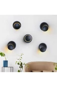 fullreyon 2 Adet Elektrikle Çalışır, SİYAH Alüminyum Kasa, Oynarbaş Yatakbaşı Aplik, 6 Watt Günışı Led Armatür - 6