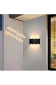 fullreyon Alüminyum Kasa, 6 Watt Günışığı Ledli İç ve Dış Mekan Işık Desenli Aplik, Bahçe, Balkon, Salon Aplik - 1