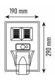 fullreyon 100 Watt, 8000 Lümen, 6500K Beyaz Işık, Fotoselli, Sensörlü, Kumandalı Güneş Enerjili Bahçe Armatürü - 3