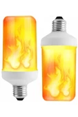 fullreyon 2 Adet 3 Işık Modlu, Alev Efektli, 5 Watt, E27 Duy Led Ampul, Alev Efektli Çok Kaliteli Led Ampul - 7